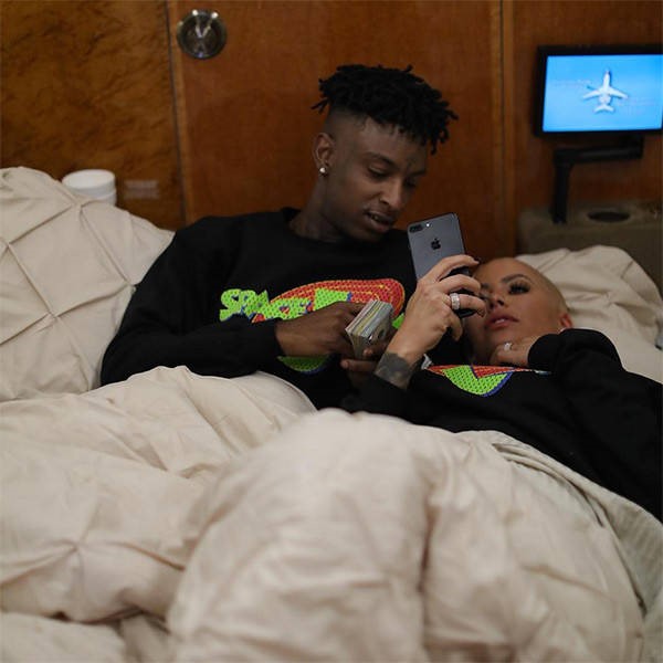 AMBER ROSE IN BED WITH 21 SAVAGE