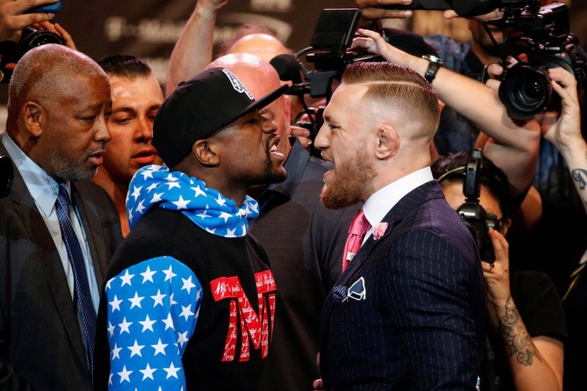 MAYWEATHER &amp; MCGREGOR INTIMIDATING ONE ANOTHER