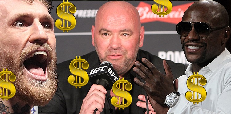 MAYWEATHER &amp; MCGREGOR WITH $$$$$ SIGNSpg