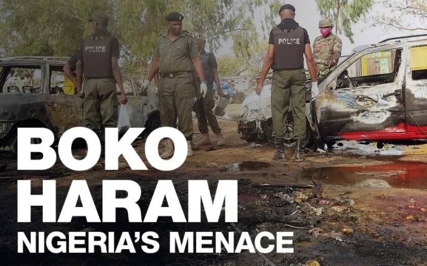 NIGERIAN TROOPS VIEWING BOKO HARAM DESTRUCTION