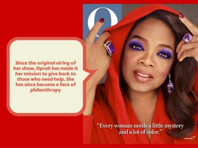 OPRAH WI NFEREY IN PURPLE EYESHADOW