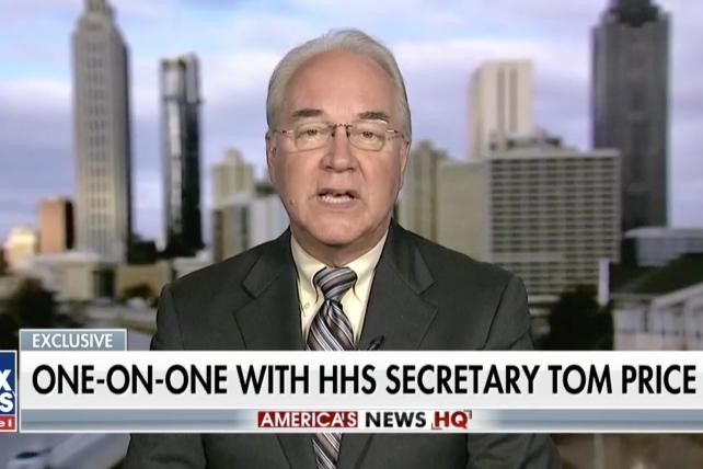 TOM PRICE GIVING A PRESS CONFERENCE ABOUT HIS OVER SPENDING