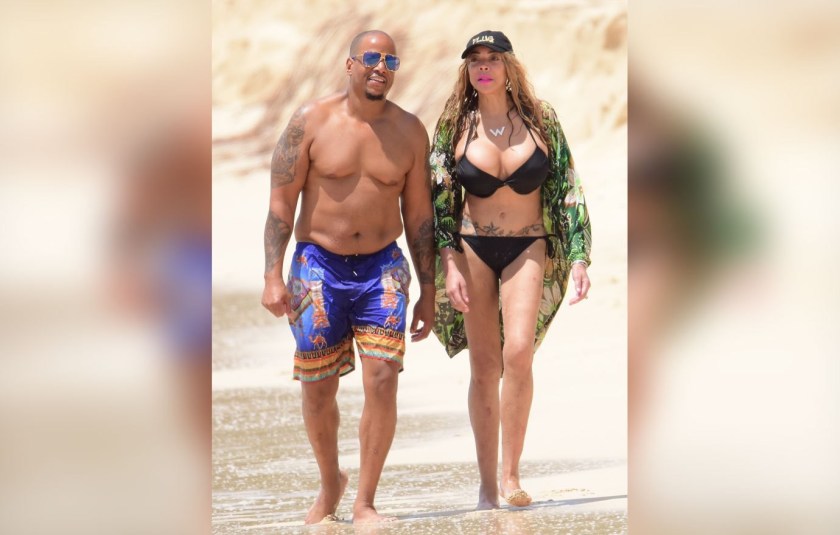 WENDY WILLIAMS &amp; KEVIN HUNTER WALKING AT THE BEACH TOGETHER#1