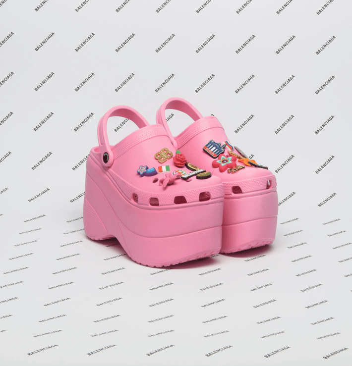BALENCIAGA CROCS IN LARGE PINK ALONE