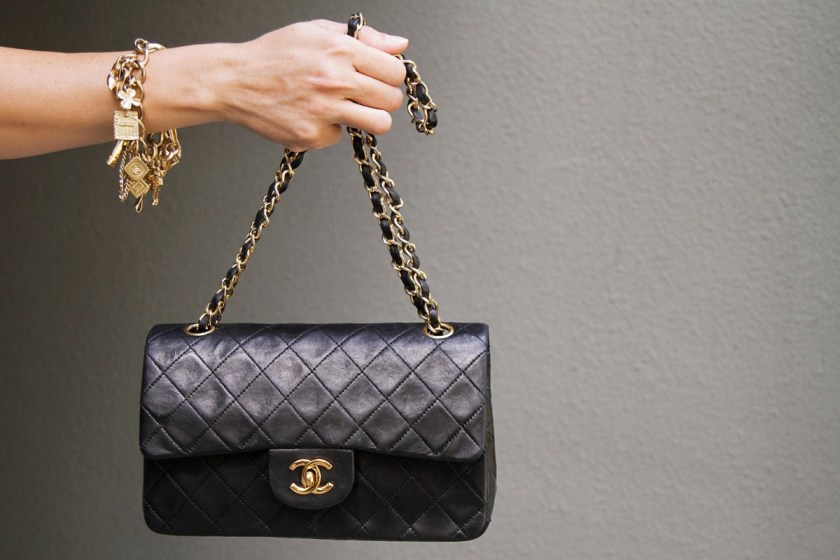 CHANEL CLASSIC BAG WITH GOLD HARDWARE