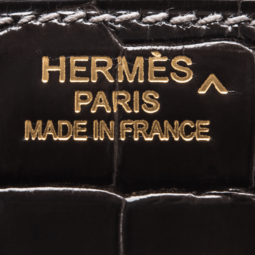 HERMES PARIS FRANCE LOGO IN GOLD LETTERS