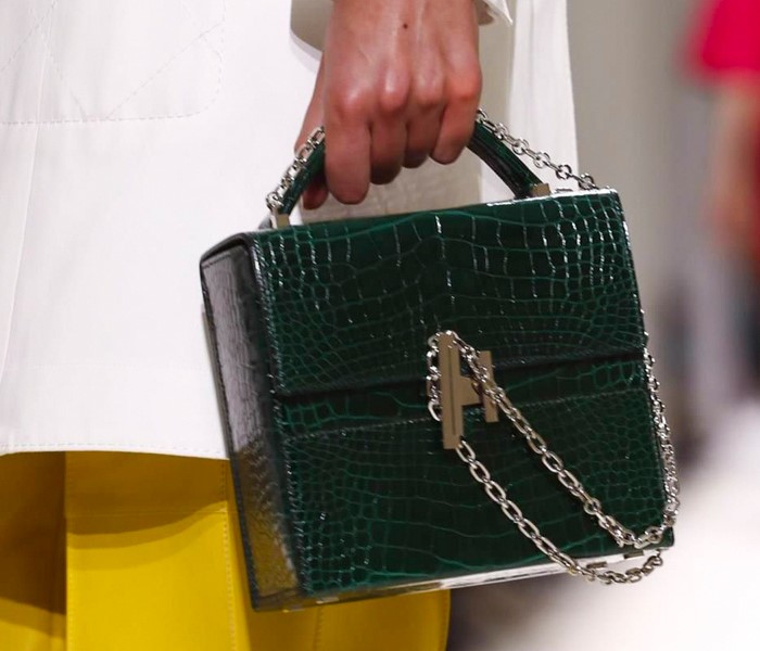 HERMES SS18 RESORT HANDBAG IN GREEN