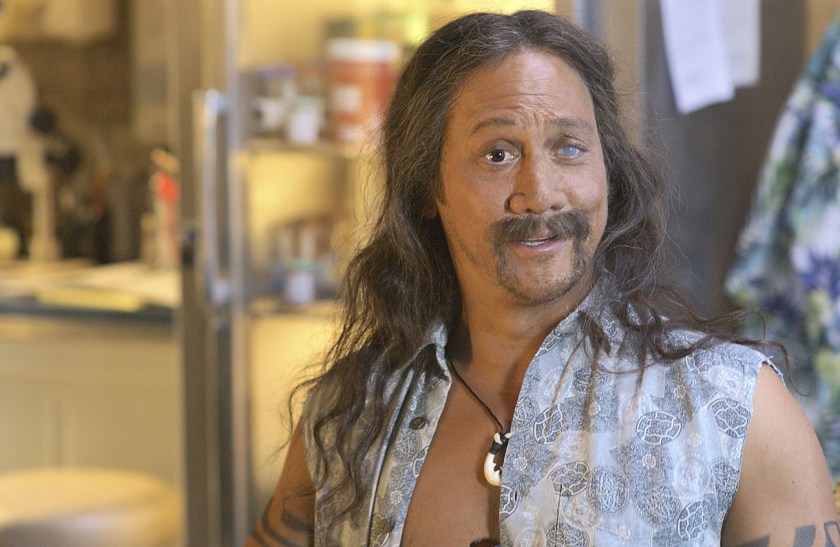 ROB SCHNEIDER WITH A FAKE EYE